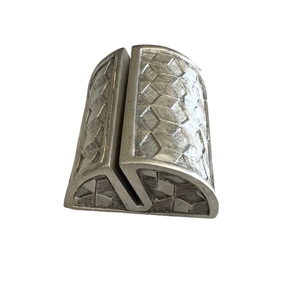 Vintage pewter photo stand card stand paper weight - Picture 1 of 4